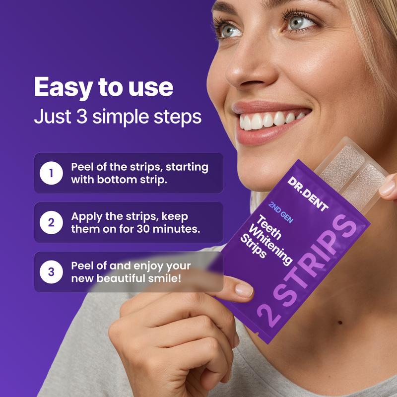 Dr.Dent® Enamel-Safe Purple Teeth Whitening Strips